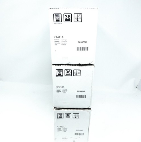 Genuine HP 410A Toner 3 Pack COMBO Set: Black, Cyan, and Magenta - Free Shipping - Picture 6 of 8
