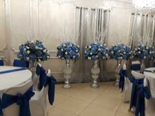 Lot Of 2 Pack Royal Blue Satin Chair Sash Bow Ribbon 108 inch