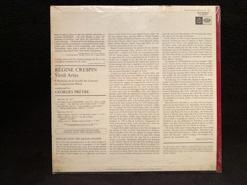 *SEALED* Regine Crespin: Verdi Arias 1960's Angel 36311 Stere0 - Picture 2 of 4