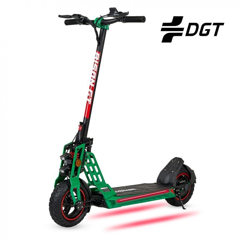 Patinete electrico plegable Ecoxtrem Bison GT 800w homologado DGT color verde