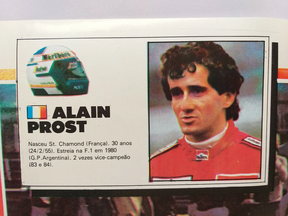 Póster EXTRA RARO 1986 ÍDOLOS Revista Portuguesa F1 #2 / ALAIN PROST Marlboro Foto 2 de 4
