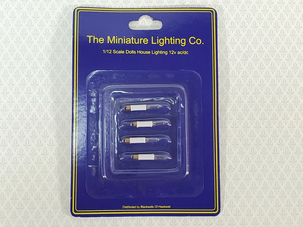 Dollhouse Miniature Candle Stick Bulbs 12 Volt Set of 4 1 12 Scale