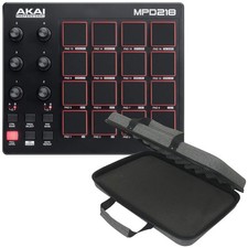 Akai Professional MPD218 MIDI USB Drum Beat Pad Controller with Software Case
