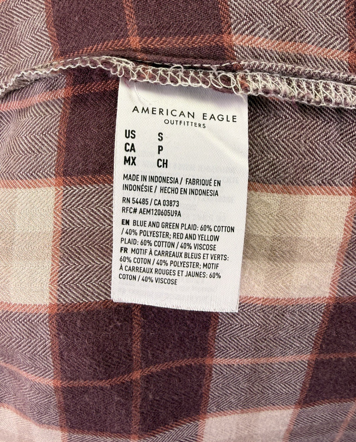 American Eagle Women's Cropped Patchwork Plaid Fl… - image 6