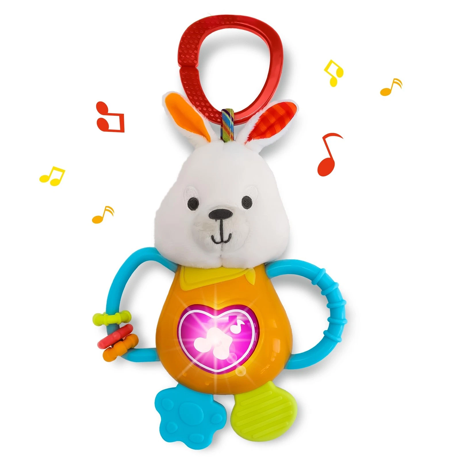 KiddoLab Bunny Teether Rattle Musical Toy w/ Lights for Infants & Babies
Opens in a new window or ta