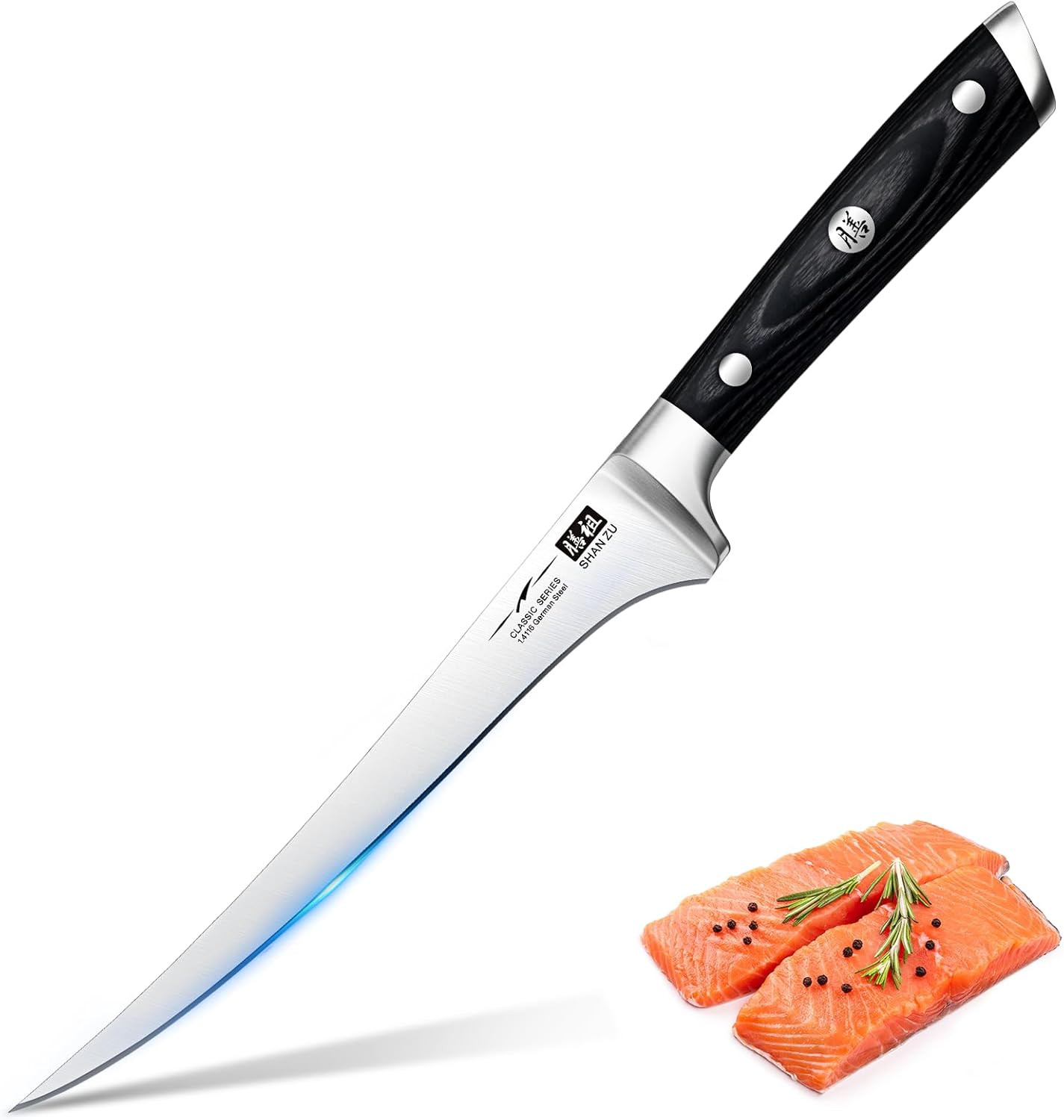 Coltello da Pesca Professionale 18cm - Ideale per Sfilettare a Bordo