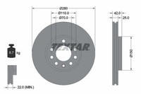 2 X Bremsscheibe Textar 92091903 FüR Opel Astra H
