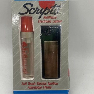 Vintage Scripto Refillable Electronic Lighter 1987 NEW OLD STOCK RARE 