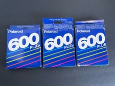 Vintage 90  s Polaroid 600 Plus Color Film 3 Sealed Open Box Lot Of 3 Made In USA