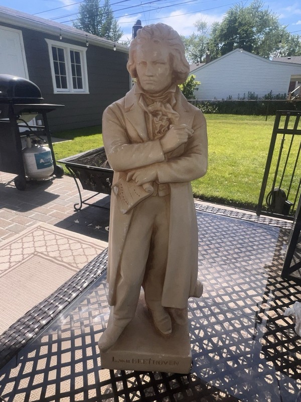 Vintage L.van Beethoven 16” Porcelain Statue 