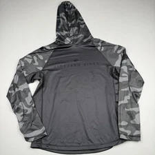 Vineyard Vines Performance Hoodie Mens Small Gray Camo Long Sleeve UPF Pullover