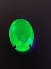 Vintage Czech Uranium Glass Pendant