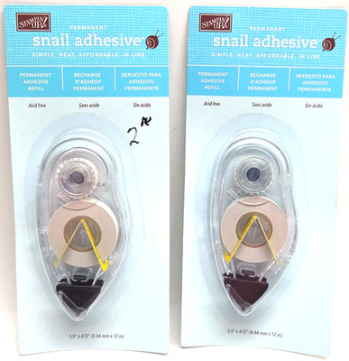 Stampin Up Permanent Snail Adhesive Refill Brand New Lot of 2