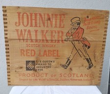 Johnnie Walker Red Label alte Holzkiste Vintage Box Transport Kiste Johnny