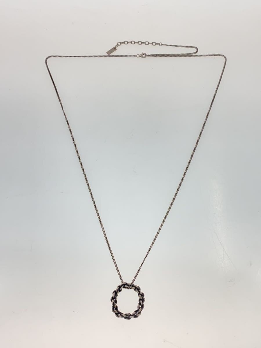 COLLANA SAINT LAURENT ARGENTO CON TOP DA UOMO Usata