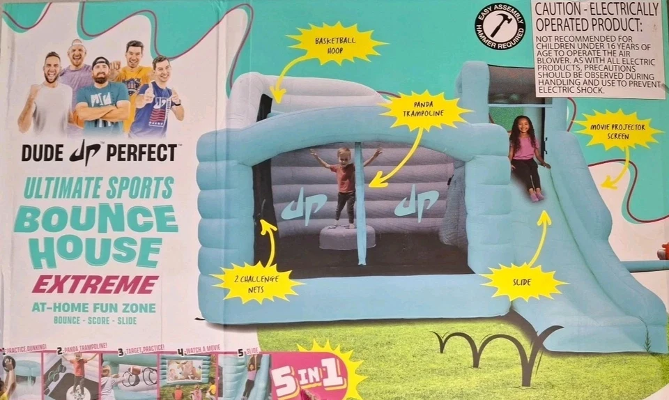 NiB Dude Perfect 9 x 12 футов идеальный спортивный надувной домик для прыжков - Изображение 2 из 4