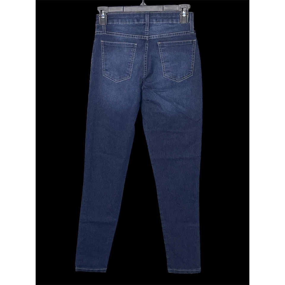  Pantalones de mezclilla ajustados azul tinta para mujer talla 36 Foto 2 de 4