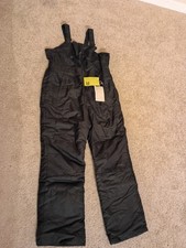 All In Motion Overall Snow Bibs 94M8Y lack Insulated Ski Pants Water Wind Resist