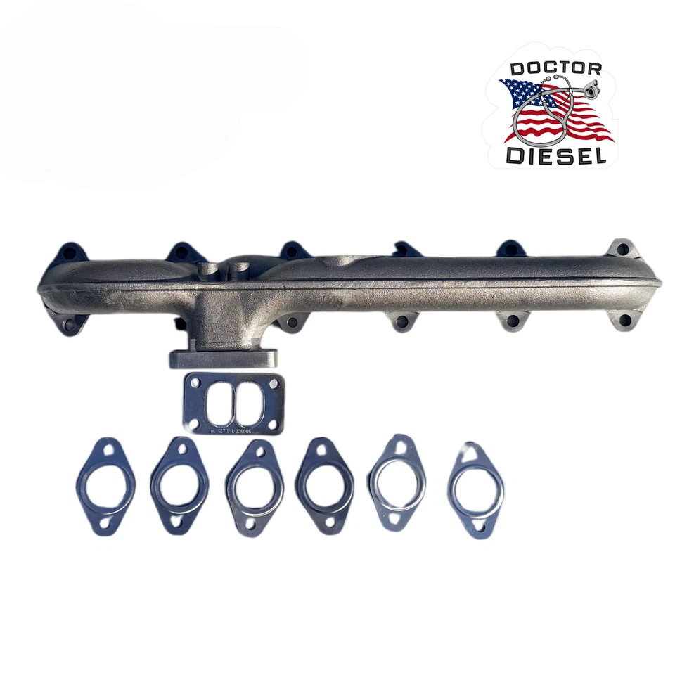 Colector de escape T3 mejorado de alto flujo para 03-07 Dodge Ram 5,9 L Cummins diésel Foto 4 de 4