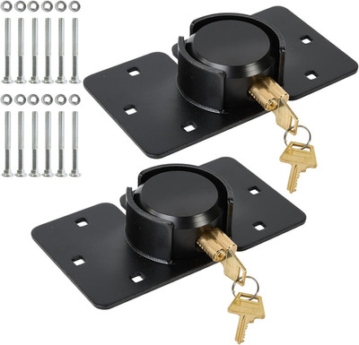 2 Pack Van Door Locks Keyed Alike Heavy Duty Puck Lock W/Hasp High Security Hidd