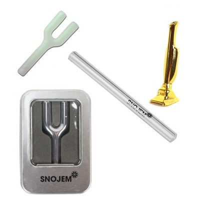Hochwertige gerade Strohhalmtuben aus Glas & Metall, Milchglas.  Metallboxröhre