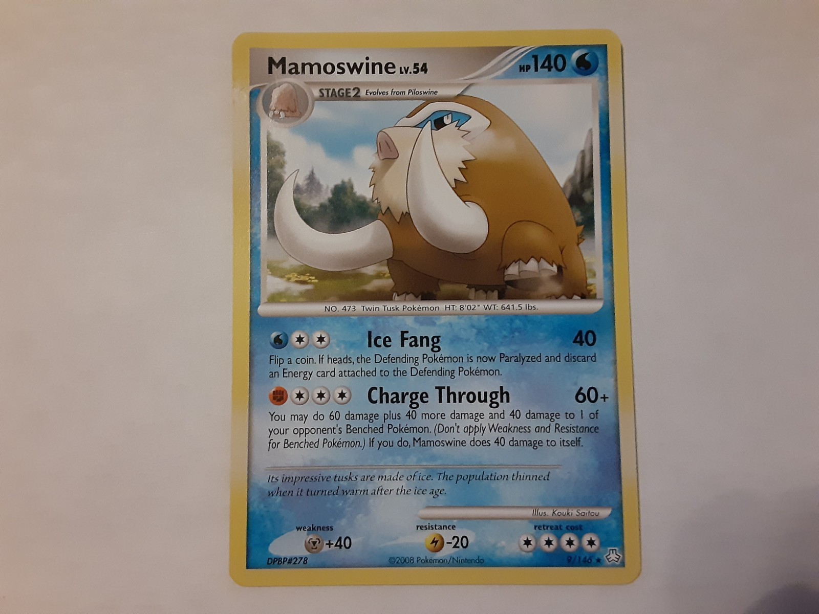 Pokemon Mamoswine 9/146 Card MP