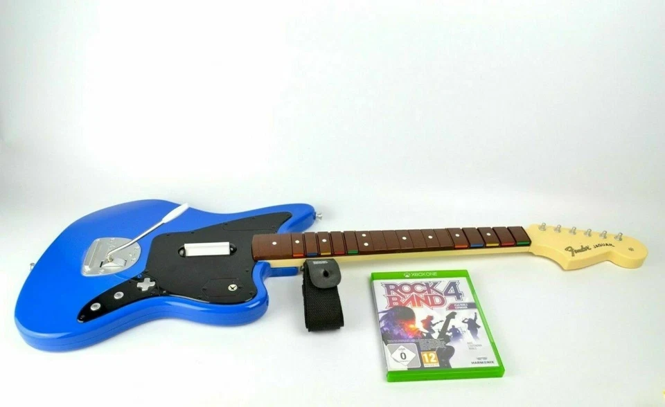 Xbox One Guitar Hero Rock Band 4 Wireless Jaguar Guitar Controller Strap + Game - Image 2 of 4