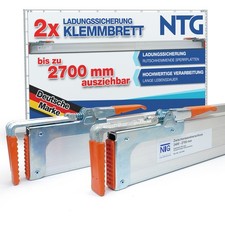 Zwischenwandverschluss Spannbrett Klemmbrett 2 Stück Set 2400mm - 2700mm Alu