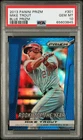 2013 13 PANINI PRIZM BLUE PRIZM ROOKIE OF THE YEAR MIKE TROUT #301 PSA 10 GEM