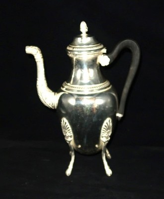 Christofle Malmaison, ca 1960's Wooden Handle Silverplate Coffee Pot, 11'' Tall