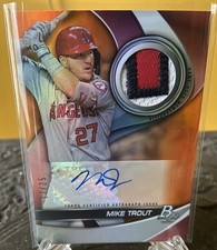 2022 Bowman Platinum - Platinum Pieces Autograph Relics Mike Trout #PPAR-MT /25