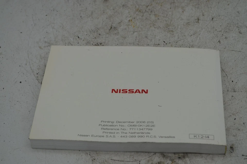 110312 Manuale e Istruzioni Nissan Micra K12 dal 2002 al 2010 - Immagine 4 di 4