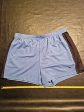 Nike Women's Blue Athletic Mesh Shorts Size L 100 Polyester Elastic Waist