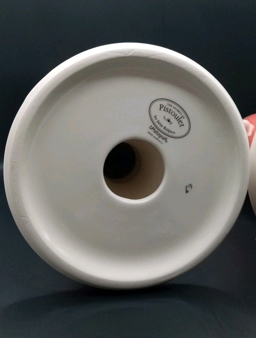 2 Pfaltzgraff Secrets of Pistoulet Lady Candle Stick Holders 9” Thanksgiving Dec