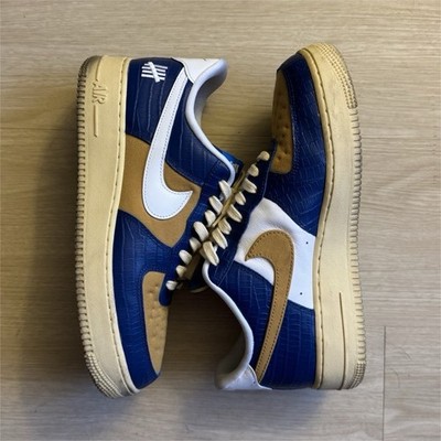 Nike Undefeated Air Force 1 Low DM8462-400 Blue Tan White Leather Sneakers