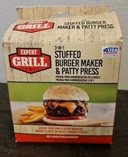 Expert Grill 3-in-1 Stuffed Burger Maker & Patty Press - Made In USA -Round