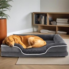 Dog Bed for Extra Large Size Dogs with Non-Slip Base, Orthopedic Pet Sofa 42" L