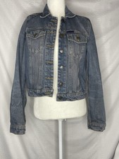 Vtg 90s Polo Jeans Co Ralph Lauren Denim Jacket Logo M Blue