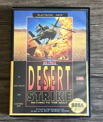 Desert Strike Return to the Gulf Sega Genesis 90s Electronic Arts EA Tested