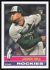 2025 Topps Heritage #398 Jaden Hill Colorado Rockies Rookie RC