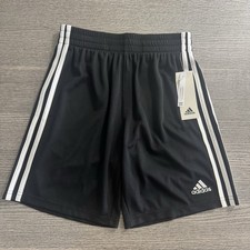 Adidas Classic 3 Stripes Kids Athletic Shorts Size M  10/12 Black