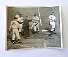 1950s NY GIANTS- BROOKLYN DODGERS BASEBALL ACTION PRESS PHOTOS – 4-PIECE LOT! — photo 2