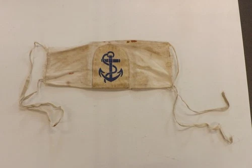 MILITARY CLOTH BADGE WW2 ROYAL NAVY LEADING SEAMAN RANK ARM BAND 22CM X 9CM 2914