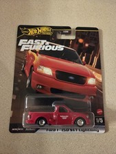 Hot Wheels Fast & Furious Ford F-150 SVT Lightning 1:64 Diecast Red Pickup Truck
