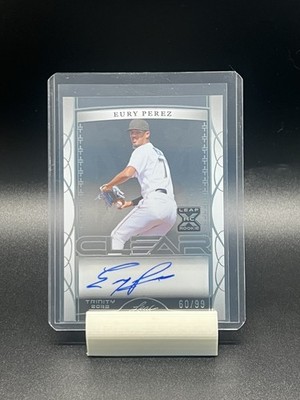 2022 LEAF TRINITY CLEAR EURY PEREZ RC AUTO 60/99 MARLINS