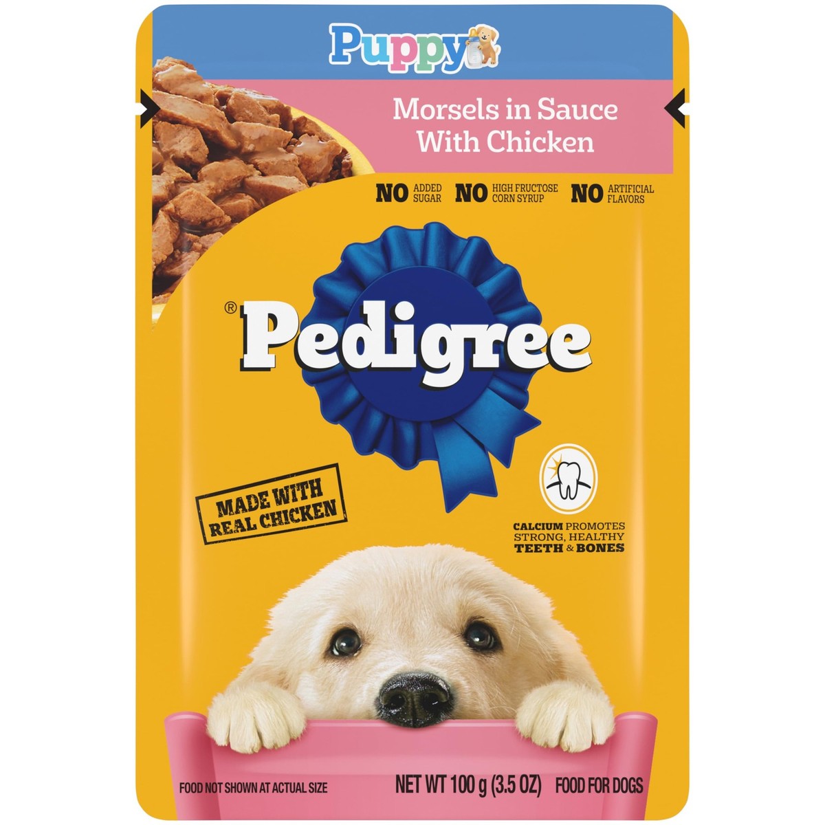 PEDIGREE PUPPY Soft Wet Dog Food Morsels in Sauce With Chicken