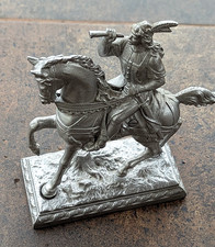 Rare Vintage Native American Horse Rider Metal Figurine Western Toy Soldier