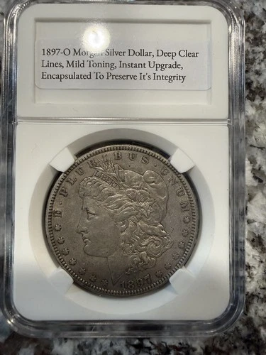 1897-O $1 Morgan Silver Dollar, Rare Date & Mintage, Encapsulated