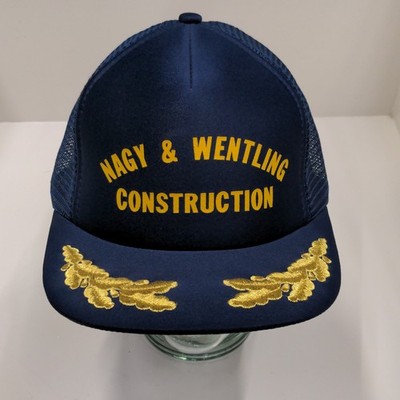 Vintage Trucker Hat Nagy & Wentling Construction Men's One Size Navy