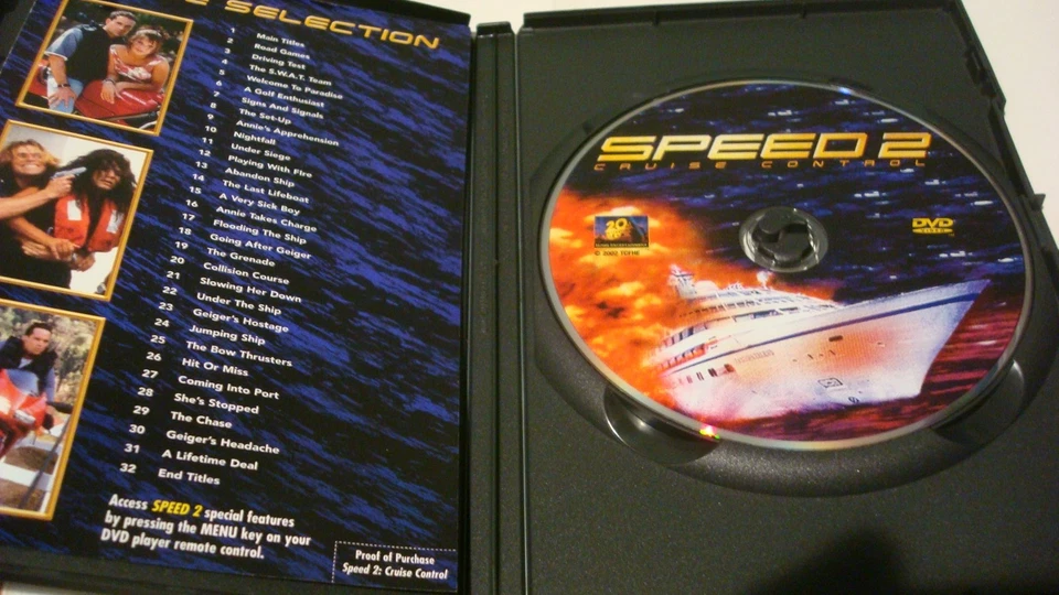 Speed 2: Cruise Control (DVD, 2006, Widescreen) Sandra Bullock, Jason Patric - Image 3 of 3